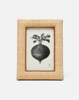 Hanford Saddle Leather Raffia Frame