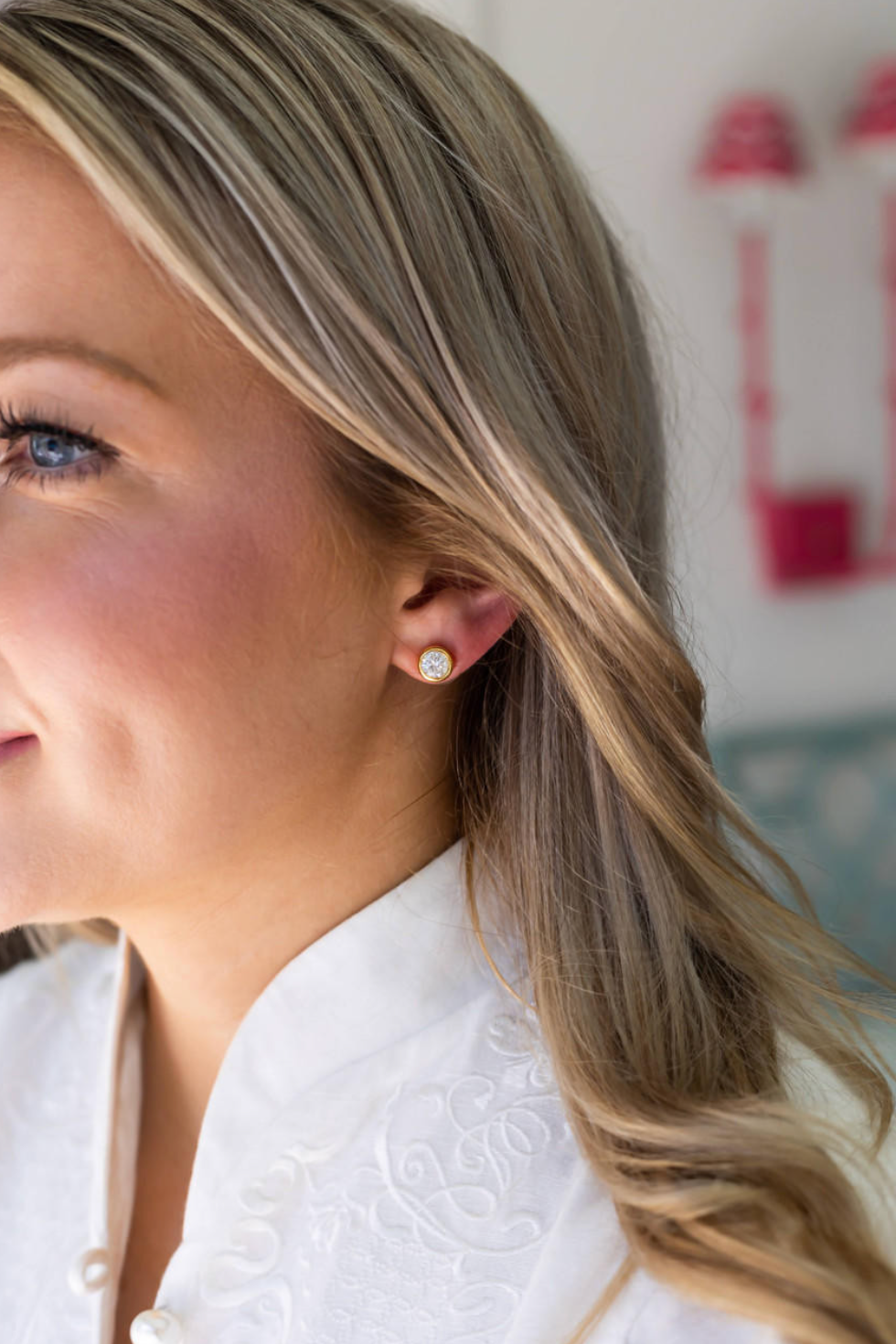 LISI LERCH Baby Bezel Stud Gold