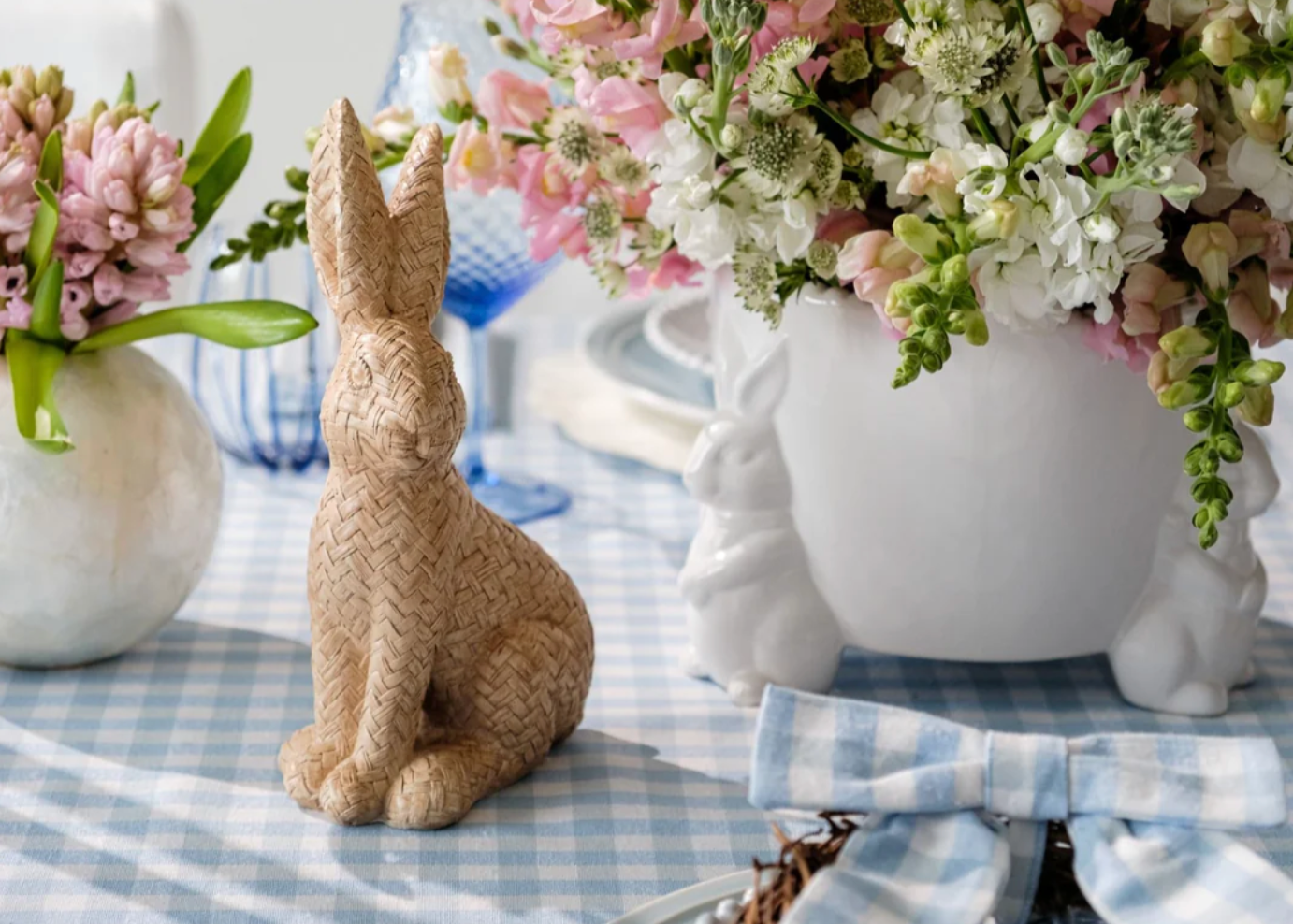 Rattan Weave Easter Bunnies-Set/2