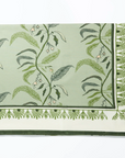 MAISON VENU Tulleries Evergreen Tablecloth 127" x 72"