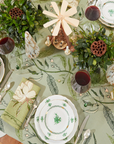MAISON VENU Tulleries Evergreen Tablecloth 127" x 72"