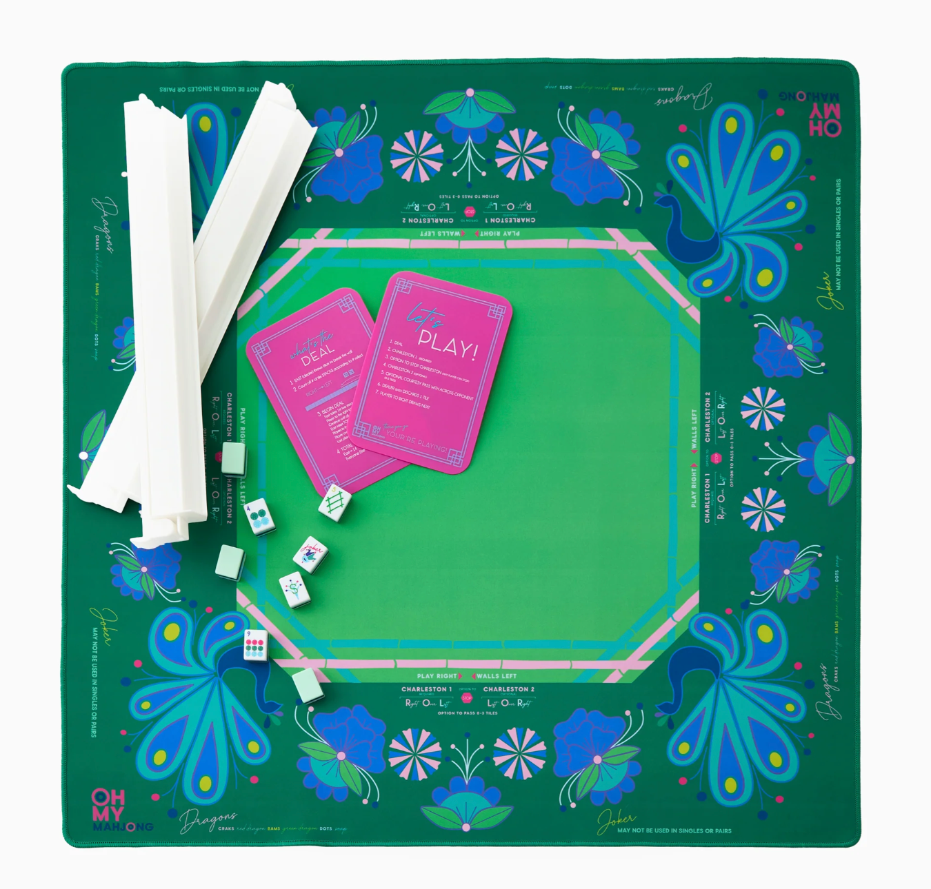 OH MY MAHJONG Birdie Green Mahjong Mat