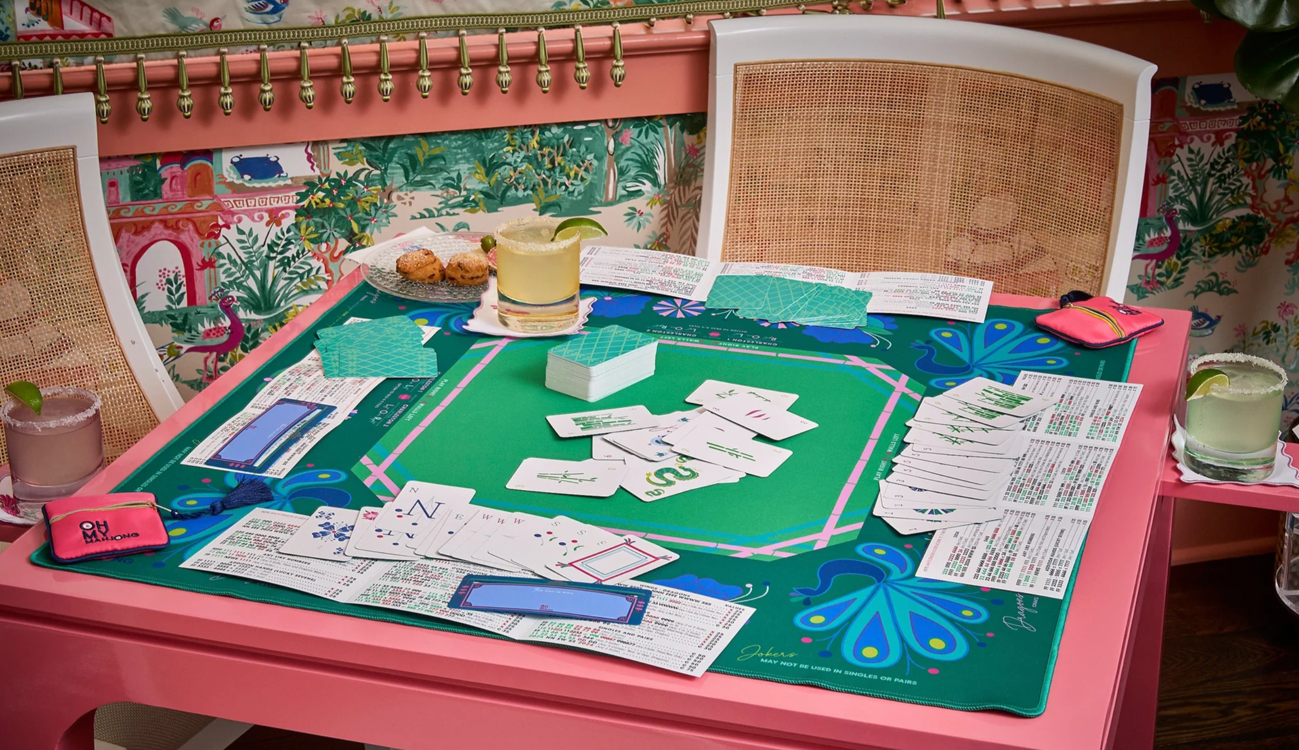 OH MY MAHJONG Birdie Green Mahjong Mat