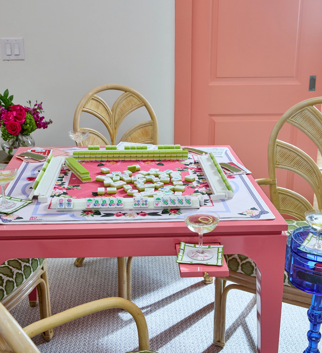 OH MY MAHJONG Camellia Mat
