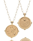 JANE WIN Grace Coin Pendant Necklace