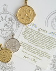 JANE WIN Grace Coin Pendant Necklace