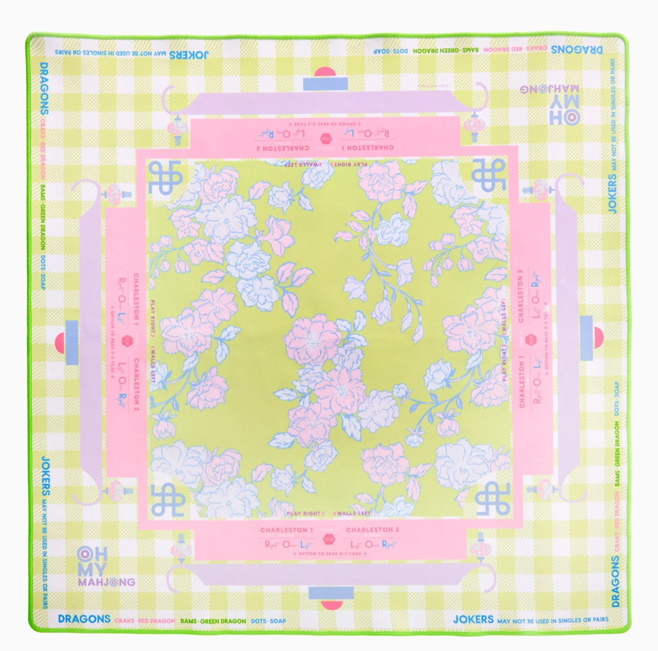 OH MY MAHJONG Garden Party Mat