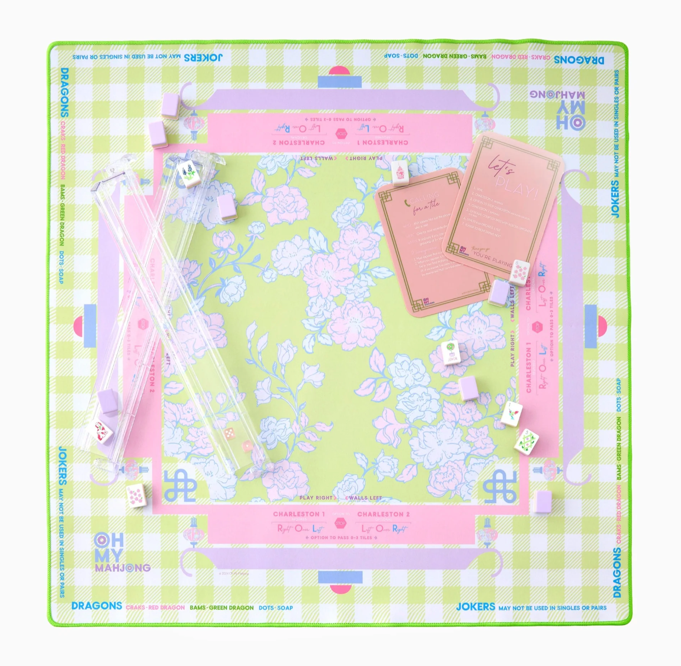 OH MY MAHJONG Garden Party Mat