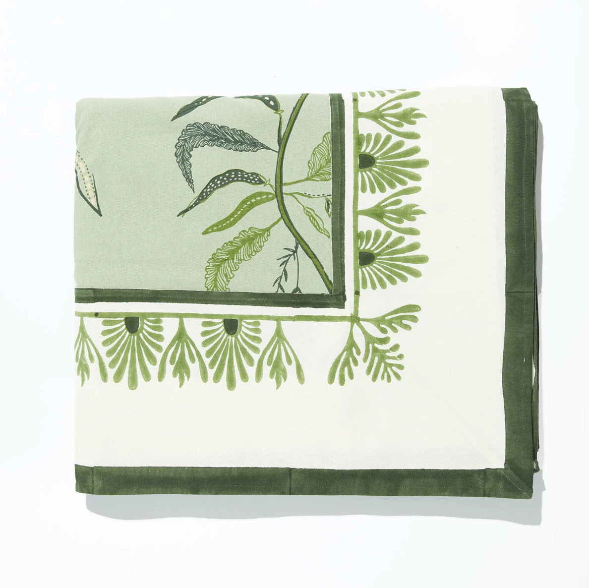 MAISON VENU Tulleries Evergreen Tablecloth 108" Round