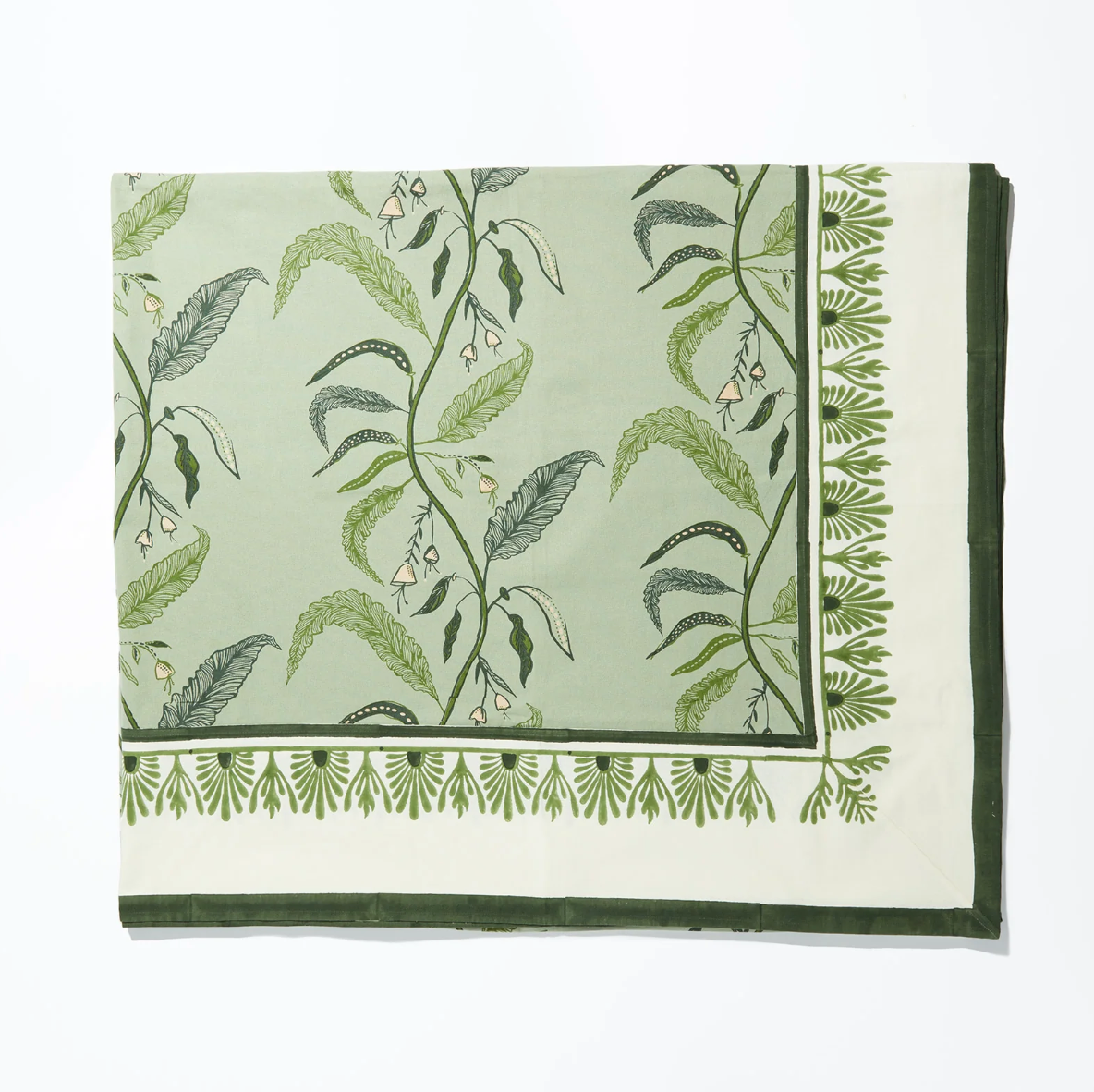 MAISON VENU Tulleries Evergreen Tablecloth 108" Round