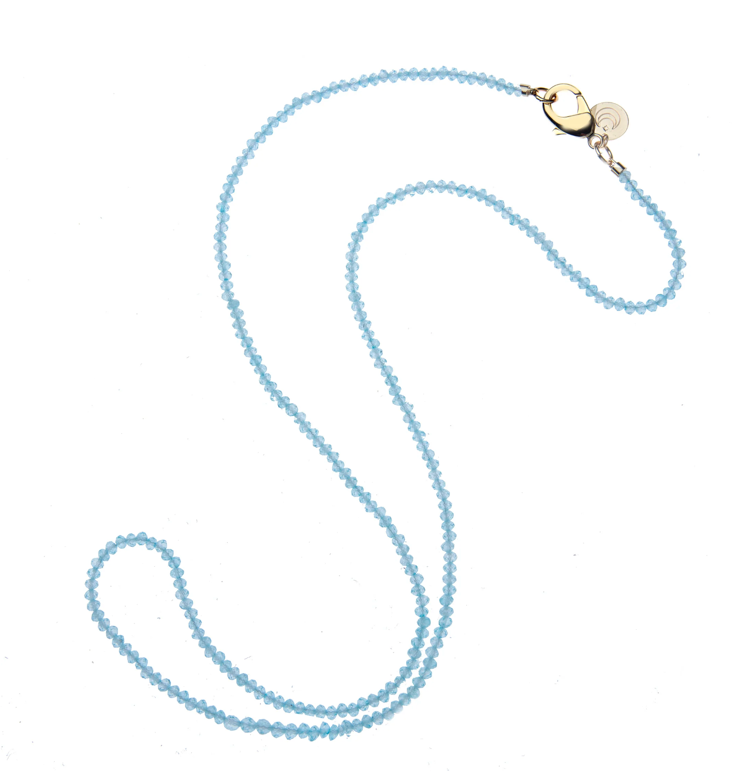 JANE WIN Diamond Cut Double Wrap Topaz Beaded Necklace