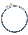 JANE WIN Diamond Cut Double Wrap Beaded Necklace Kyanite