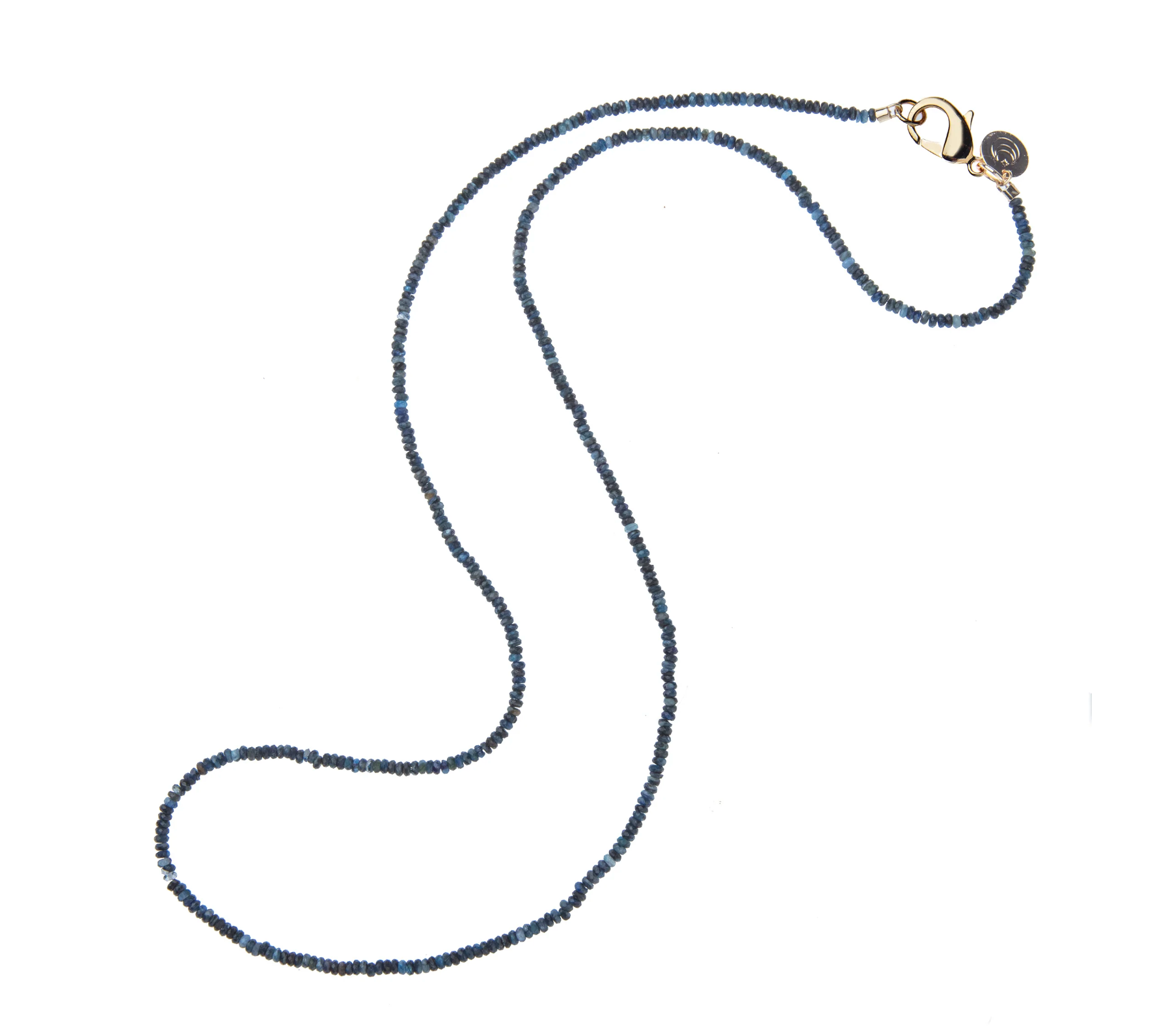 JANE WIN Diamond Cut Double Wrap Beaded Necklace Kyanite