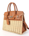 Margo Wicker Handbag Camel