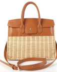 Margo Wicker Handbag Camel