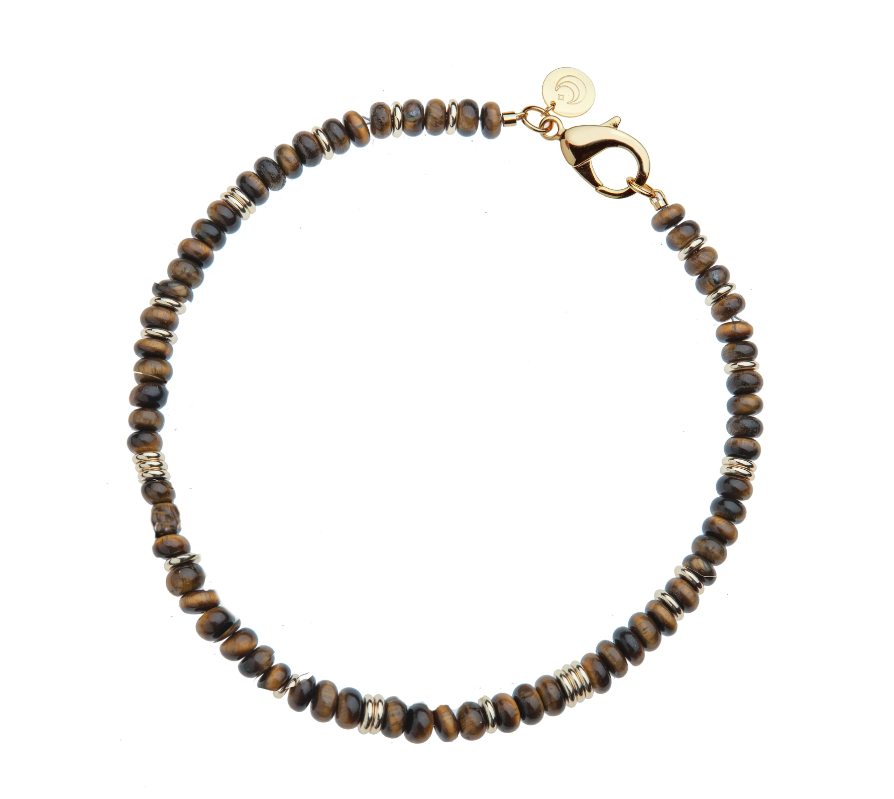 JANE WIN Gumdrop Beaded Necklace Tiger's Eye