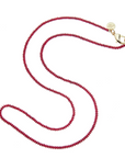 JANE WIN Double Wrap Beaded Necklace Crimson Coral