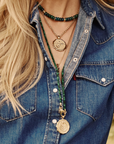 JANE WIN PROTECT Eagle Pendant Coin W/ 18" Drawn Link Chain