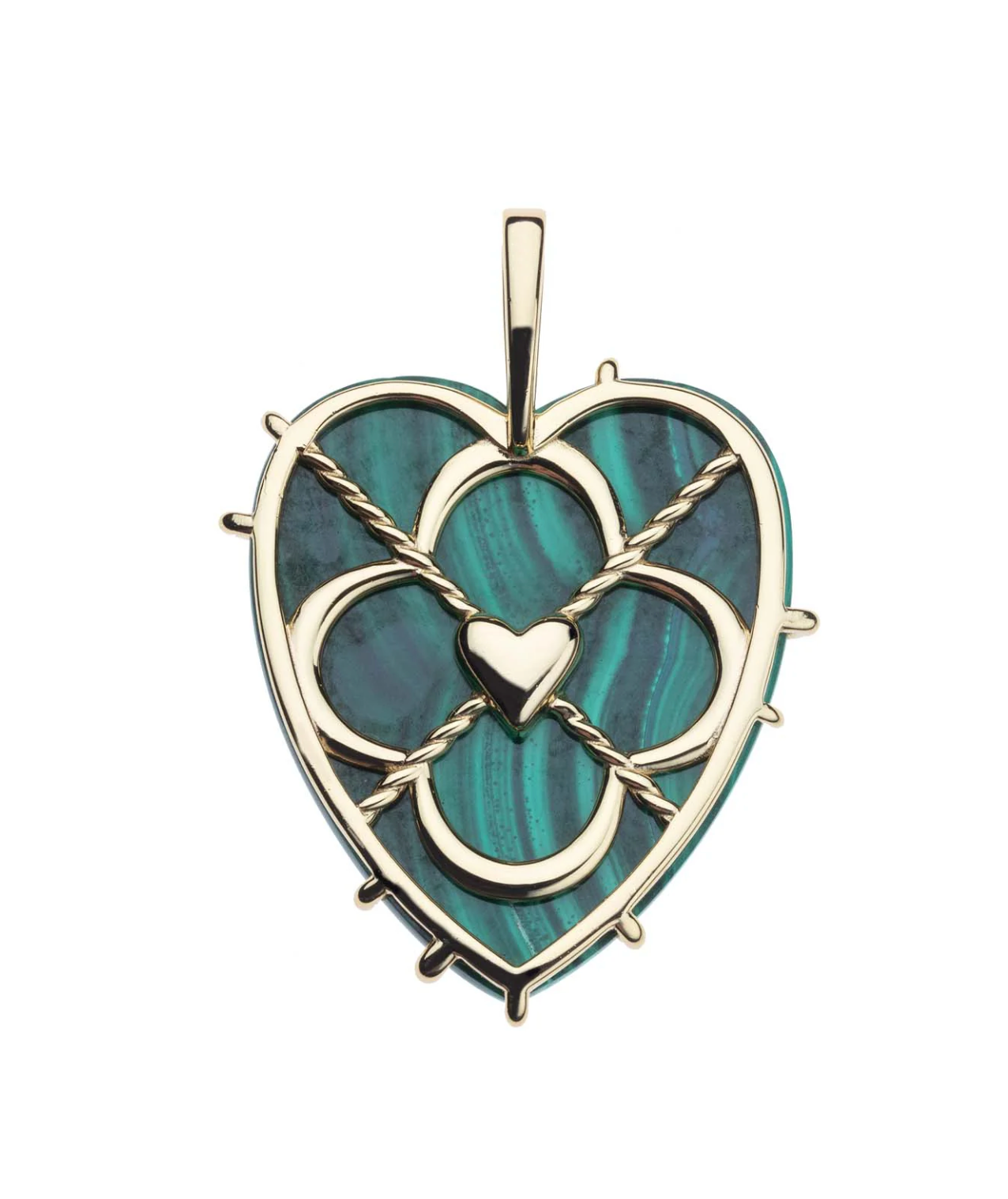 JANE WIN LOVE Carry Your Heart Pendant Malachite