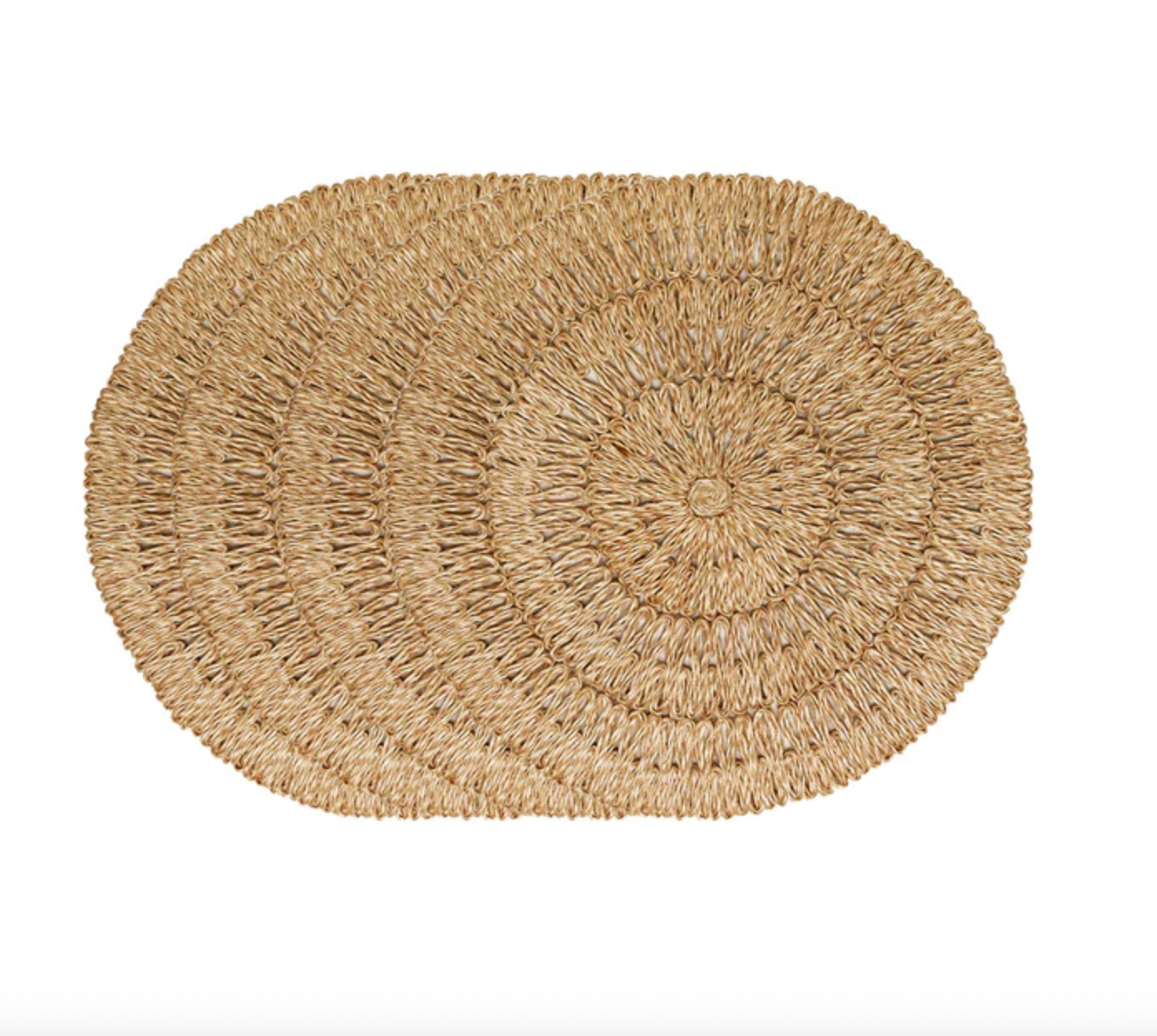 JULISKA Straw Loop Placemat Natural-Set/4