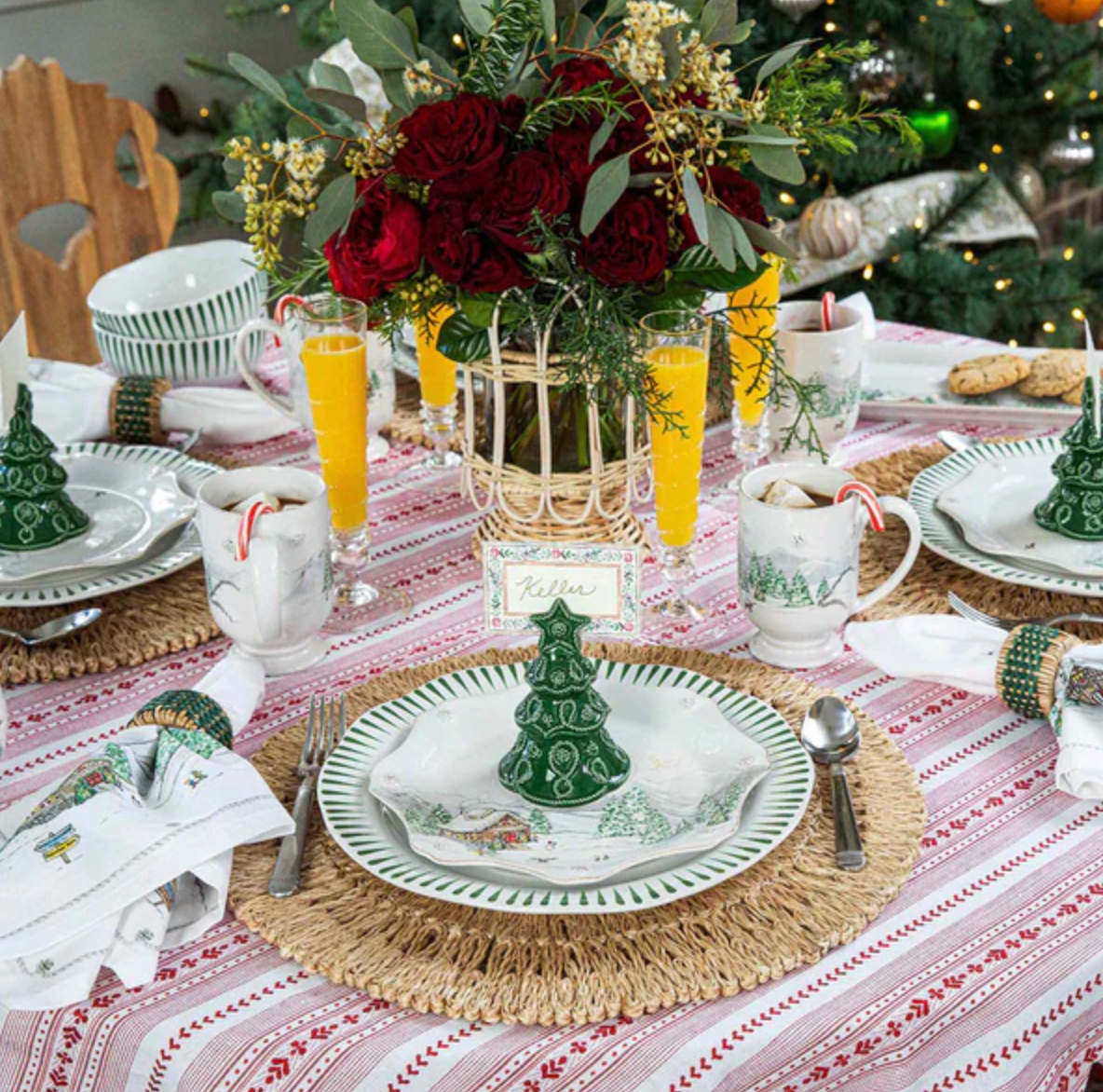 JULISKA Straw Loop Placemat Natural-Set/4