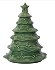 JULISKA Berry & Thread Christmas Tree Cookie Jar w/ Lid Basil
