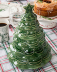 JULISKA Berry & Thread Christmas Tree Cookie Jar w/ Lid Basil