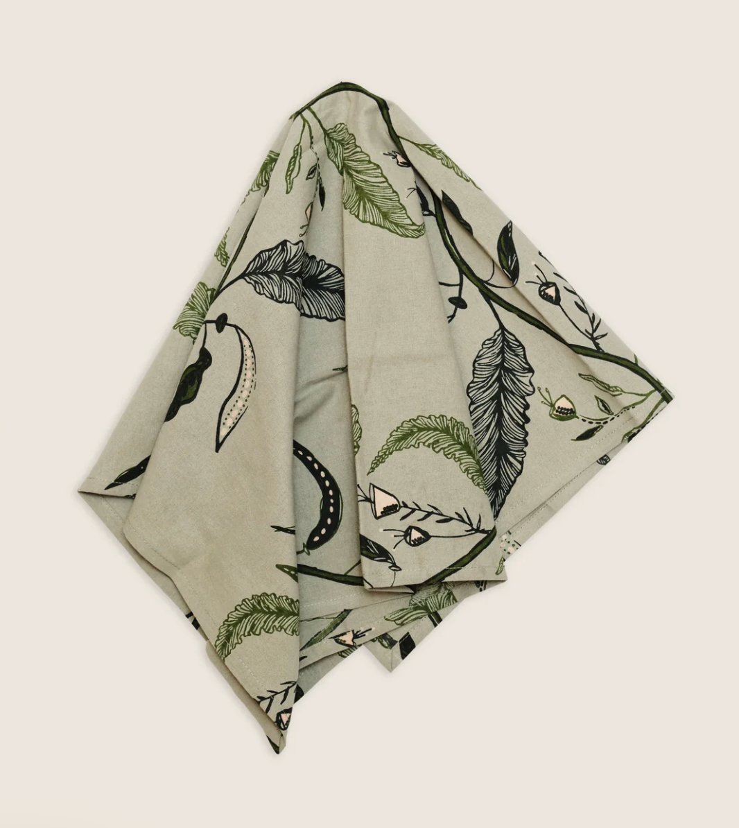 MAISON VENU Tulleries Evergreen Napkins-Set/4