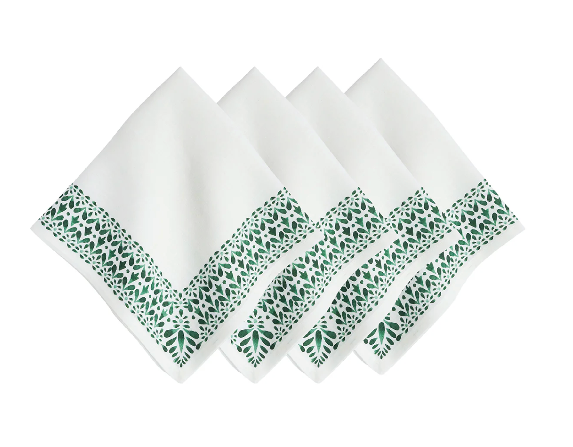 JULISKA Iberian Border Napkin Set/4 Evergreen