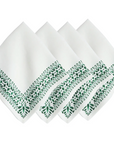 JULISKA Iberian Border Napkin Set/4 Evergreen