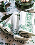 JULISKA Iberian Border Napkin Set/4 Evergreen