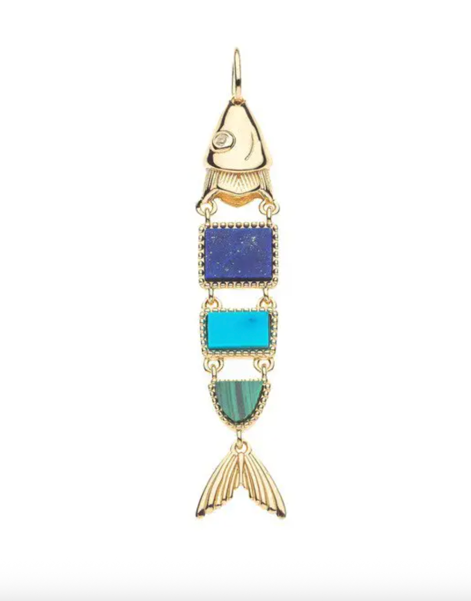 JANE WIN Carpe Diem Fish Pendant w/ Delicate Adjustable Chain