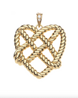 JANE WIN Love In A Knot Pendant w/ Rolo Chain