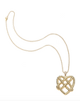 JANE WIN Love In A Knot Pendant w/ Rolo Chain