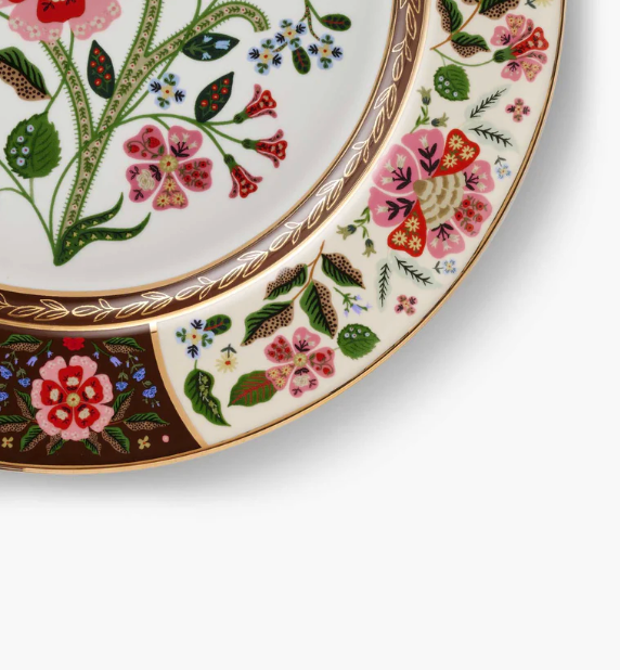 RIFLE PAPER CO. Gracie Porcelain Dinner Plate Set