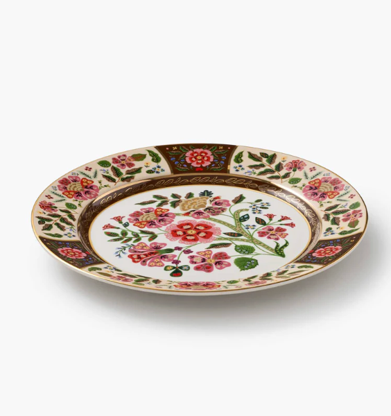 RIFLE PAPER CO. Gracie Porcelain Dinner Plate Set