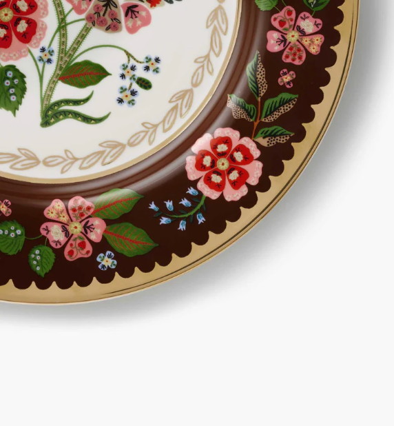 RIFLE PAPER CO. Gracie Porcelain Dessert Plate Set