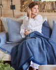 CHAPPY WRAP Harborview Herringbone Navy Original
