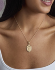JANE WIN FAITH Shield Pendant w/ 16-18" Classic Rolo Chain