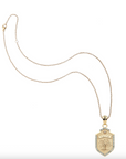 JANE WIN FAITH Shield Pendant w/ 16-18" Classic Rolo Chain