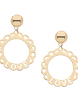 JANE WIN Love Cutout Disk Earrings