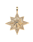 JANE WIN Lucky Wish On A Star Pendant w/ Long Link Box Chain