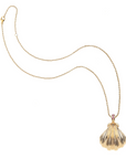 JANE WIN STRONG Sea Breeze Clamshell Pendant w/16-18" Classic Rolo Chain