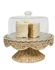 JULISKA Provence Rattan Cake Stand Whitewash
