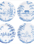 JULISKA Country Estate Assorted Party Plate Delft Blue-Set/4