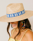 Navy Flora Tile Palm Hat