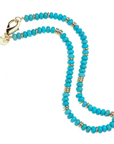 JANE WIN Gumdrop Beaded Necklace in Turquoise