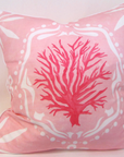 Medallion Sea Fan Coral Pillow Cover With Welt