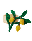 Lemon Branch Napkin Ring- Set/4