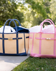 Spencer Raffia Tote Bag Pink